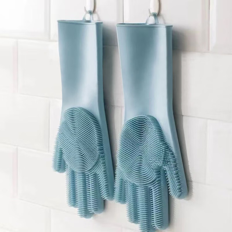Silicone Tap Washer - Silicone Dishwashing Gloves, Magic Bath Gloves