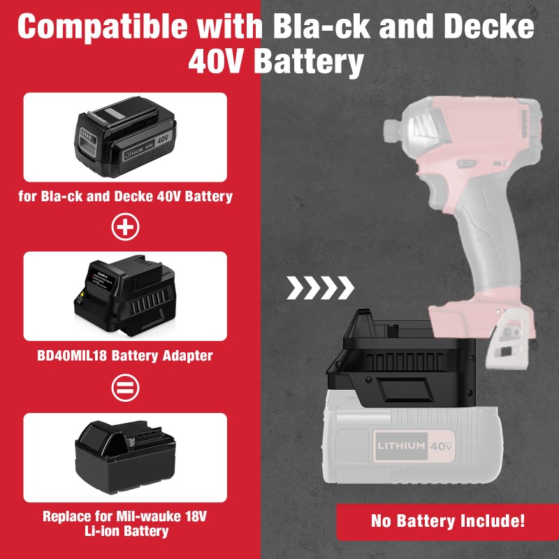 BD40MIL18 Power Tool Battery A - огляд і ціна Black+Decker Tool Cordless
