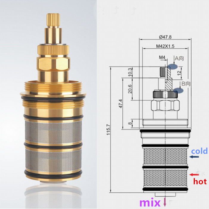 Brass Bath Shower Thermostatic - огляд і ціна Shower Valve Cartridge