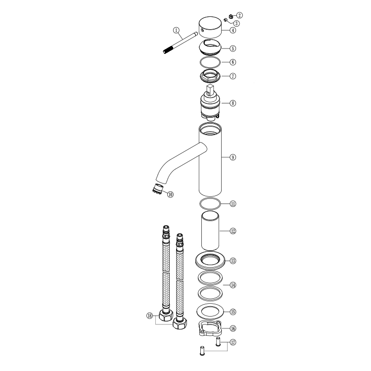 New Design Ceramic Cartridge B - огляд і ціна Basin Mixer Cartridge